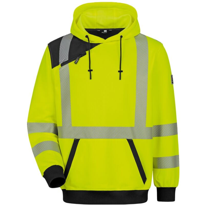 Feldtmann - Elysee Warnschutz-Hoodie Miletto 22613 Gr. 3XL leuchtgelb/schwarz