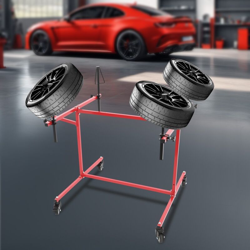 Felgenlackierständer für 4 Felgen fahrbar Felgen lackieren Ständer Halter Bock