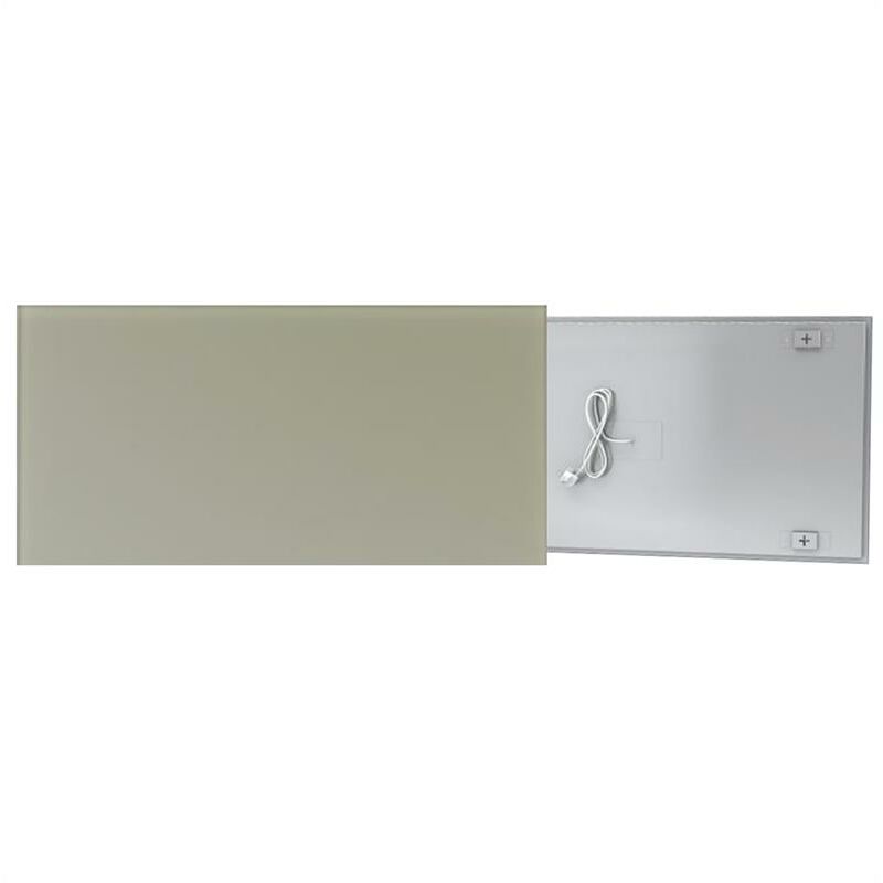 Ecosun Glasheizung Infrarotheizung 500/600 Watt Wandheizung Heizkörper Basalt / 500 - Fenix
