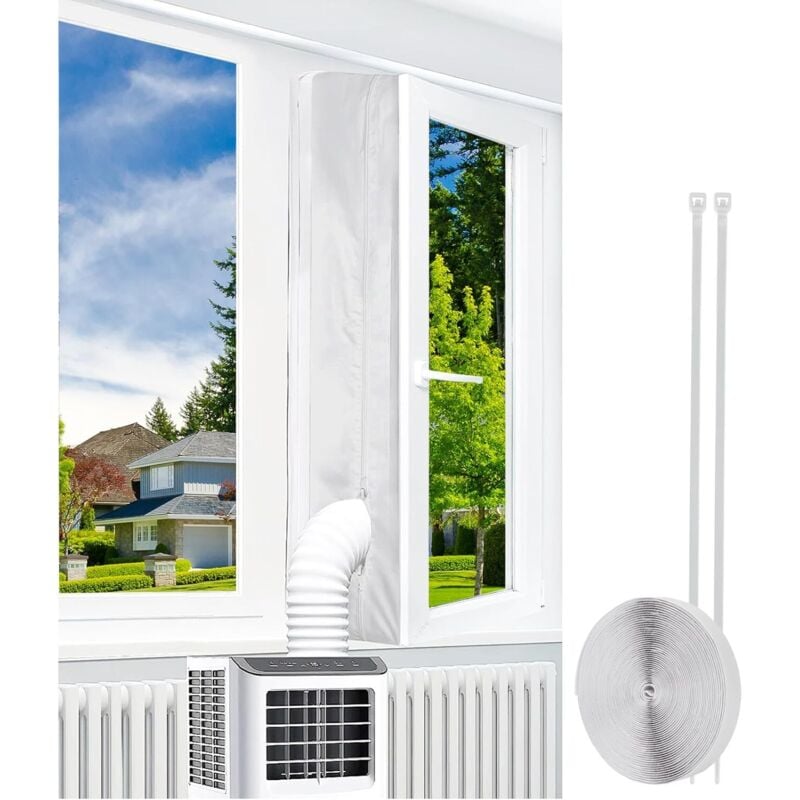 Fensterdichtung für Klimaanlagen, Fensterdichtung für mobile Klimaanlagen, Klimaanlagen-Dichtungsset, 4 m, passend für alle mobilen Klimageräte,