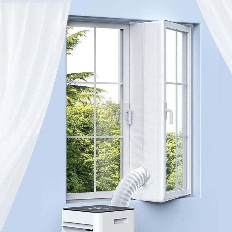 Fensterdichtung für Klimaanlagen, luftdichte Fensterdichtung für mobile Klimageräte und Wäschetrockner, 400 cm langes Dichtungsset für mobile