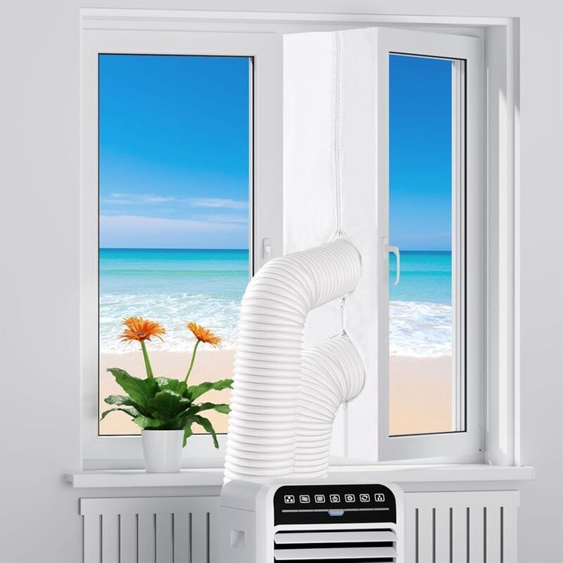 Fensterdichtungen für mobile Klimageräte, Wäschetrockner, Ablufttrockner, bohrfreie Fensterdichtung (bis zu 5 m)