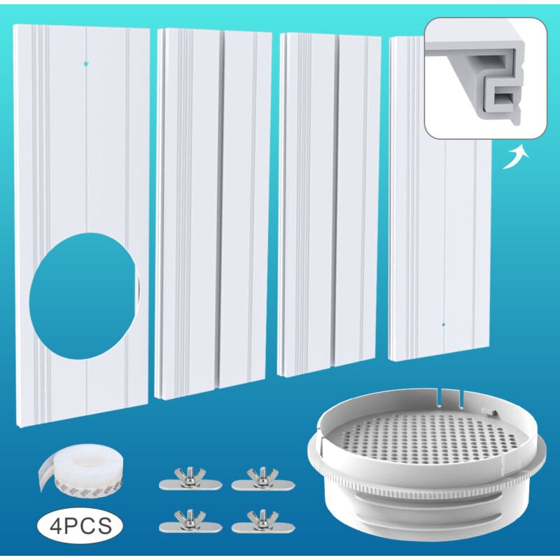 Fensterdichtungsset für mobile Klimaanlage, Schiebefensterdichtung und Klimaanlage – verstellbarer Abluftschlauchadapter für Wohnungsgarage