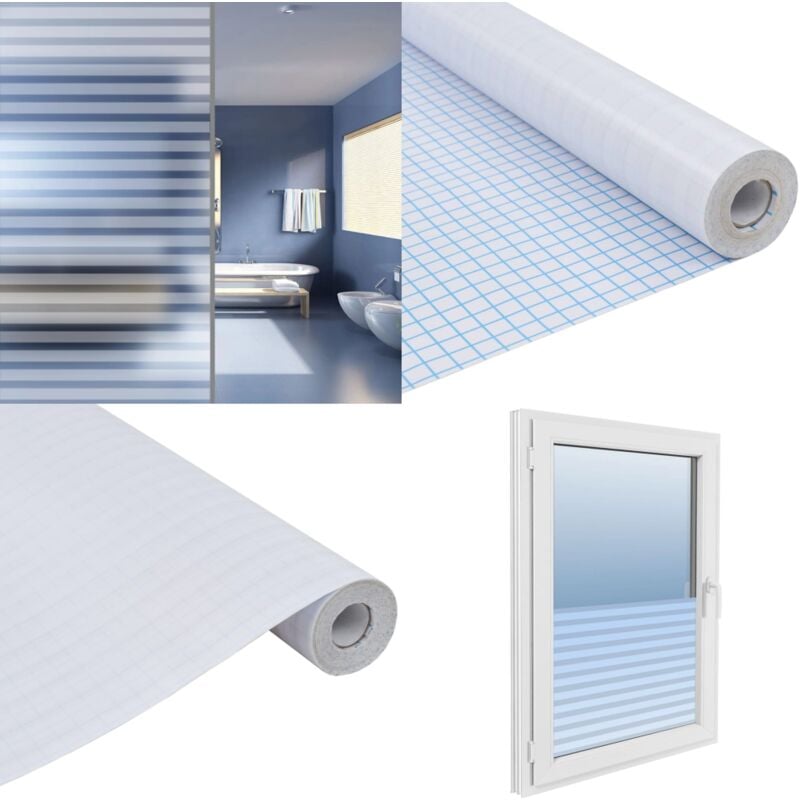 Fensterfolie Milchglasfolie Streifen Selbstklebend 0,9x10 m - Fensterfolie - Fensterfolien - Home & Living - Weiß