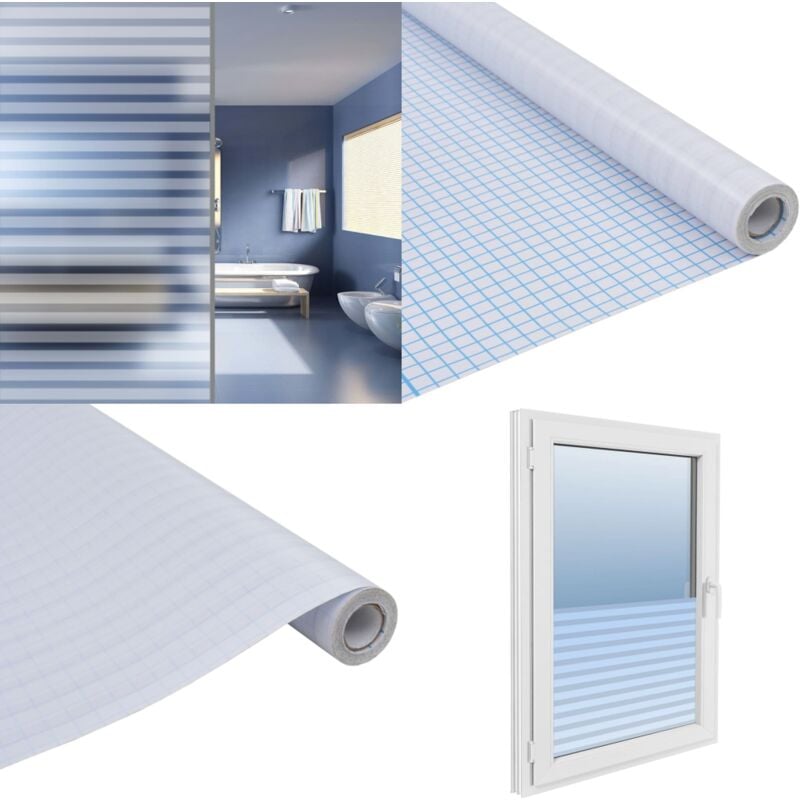 Vidaxl - Fensterfolie Milchglasfolie Streifen Selbstklebend 0,9x50 m - Fensterfolie - Fensterfolien - Home & Living - Weiß