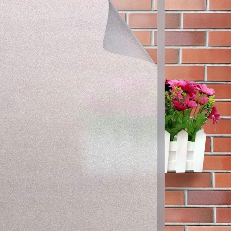 Fensterfolie – selbstklebende, blickdichte Sichtschutzfolie – statisch haftende Fensterfolie – UV-Schutzfolie für Zuhause, Bad oder Büro, matt, 90 x