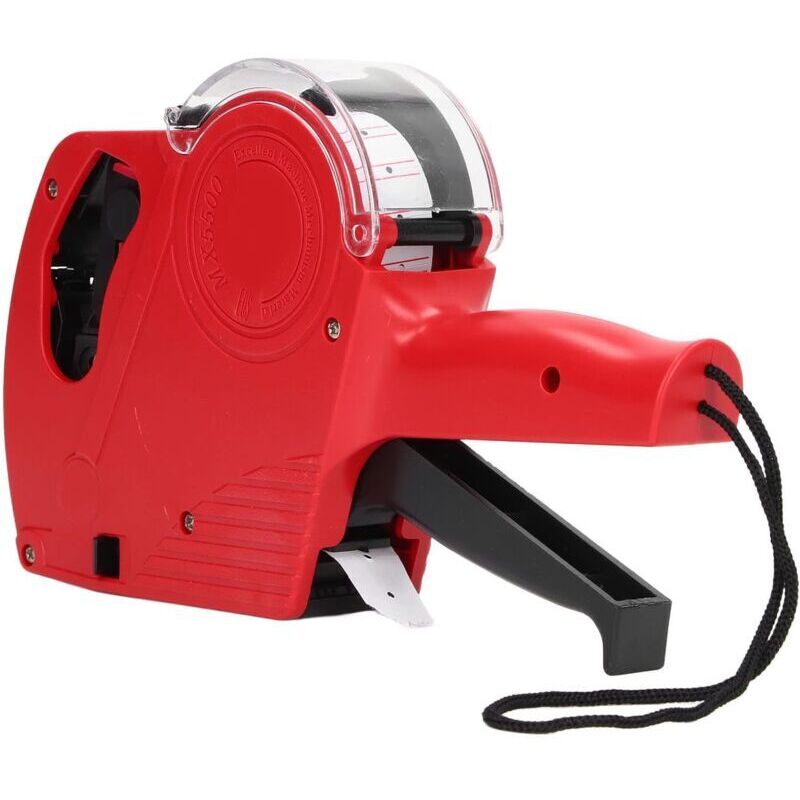 XVX - Manueller Etikettendrucker, 8-stellige Preisschildpistole mit Patrone, tragbares Preisauszeichnungswerkzeug, manuelle Etikettiermaschine,