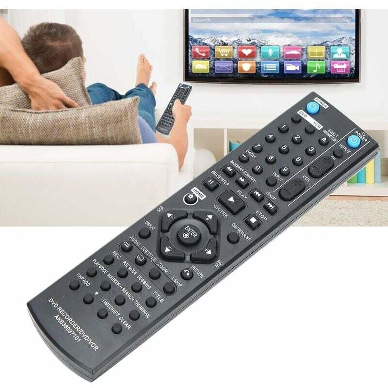Fernbedienung für DVD-Recorder, DVD/VCR/DVDR. Ersatzfernbedienung für LG RC286H / RC297H / RC397H