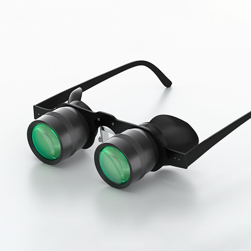 Fernglas Brille Tragbares Freisprech-Teleskop 10x Zoom Outdoor-Angelbrille Freisprech-Angelfernglas Fernglas Teleskope Rapanda