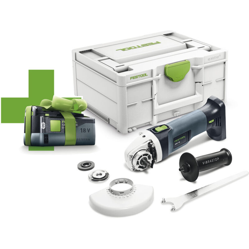 Festool AGC EB-Basic-5,0 Akku Winkelschleifer 18 V 125 mm Brushless ( 577031 ) + 1x Akku 5,0 Ah + Systainer - ohne Ladegerät