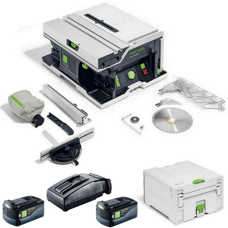 Festool - Akku Tischkreissäge csc sys 50 EBI-Basic + 2xAkku bp + Ladegerät TCL6