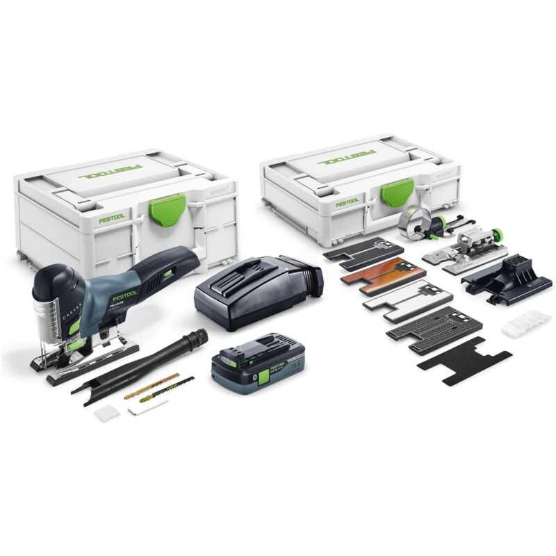 Carvex psc 420 hpc 4,0 EBI-Set Akku Pendelstichsäge 18 v 120 mm ( 576523 ) Brushless + 1x Akku 4,0 Ah + Ladegerät + systainer + Zubehör - Festool