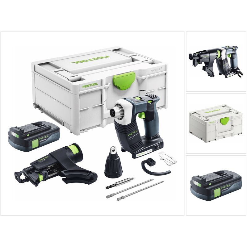 Duradrive dwc 18-4500 Basic Akku Bauschrauber 18 v 14 Nm Brushless + 1x Akku 3,0 Ah + Systainer - ohne Ladegerät - Festool