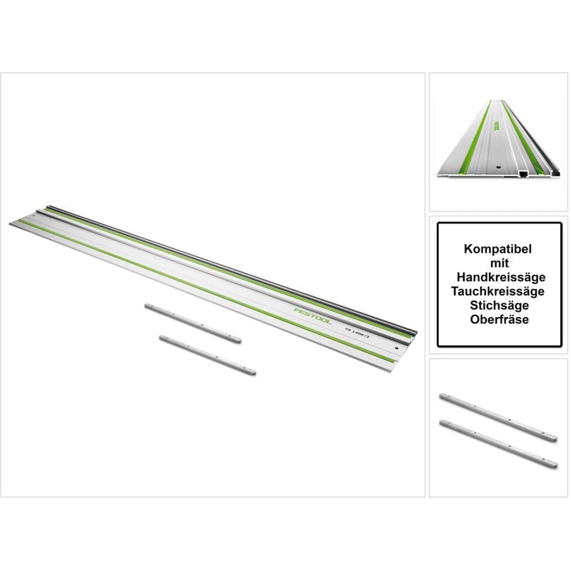 Festool FS 1080/2 Führungsschiene 1080 mm ( 491504 ) + 2x Verbindungsstück FSV ( 2x 482107 )