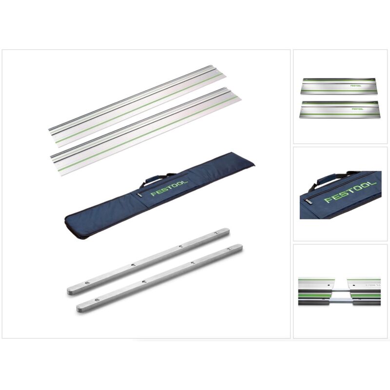 Festool FS 1400/2 Führungsschiene 1400 mm 2 x ( 491498 ) + FS-BAG Führungsschienen-Tasche + 2 x Verbindungsstück FSV ( 482107 )