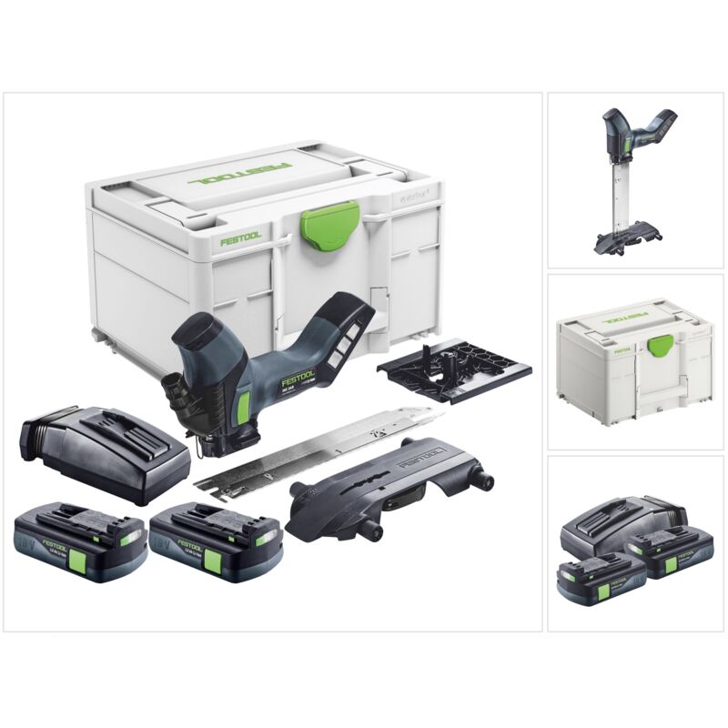 Festool ISC 240 EB-Basic Akku Dämmstoffsäge 18 V 240 mm + 2x Akku 3,0 Ah + Ladegerät + Systainer