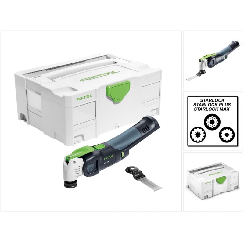 Osc 18 Li E-Basic Vecturo Akku Oszillierer 18V ( 574848 ) Brushless StarlockMax Solo im Systainer - ohne Akku, ohne Ladegerät - Festool