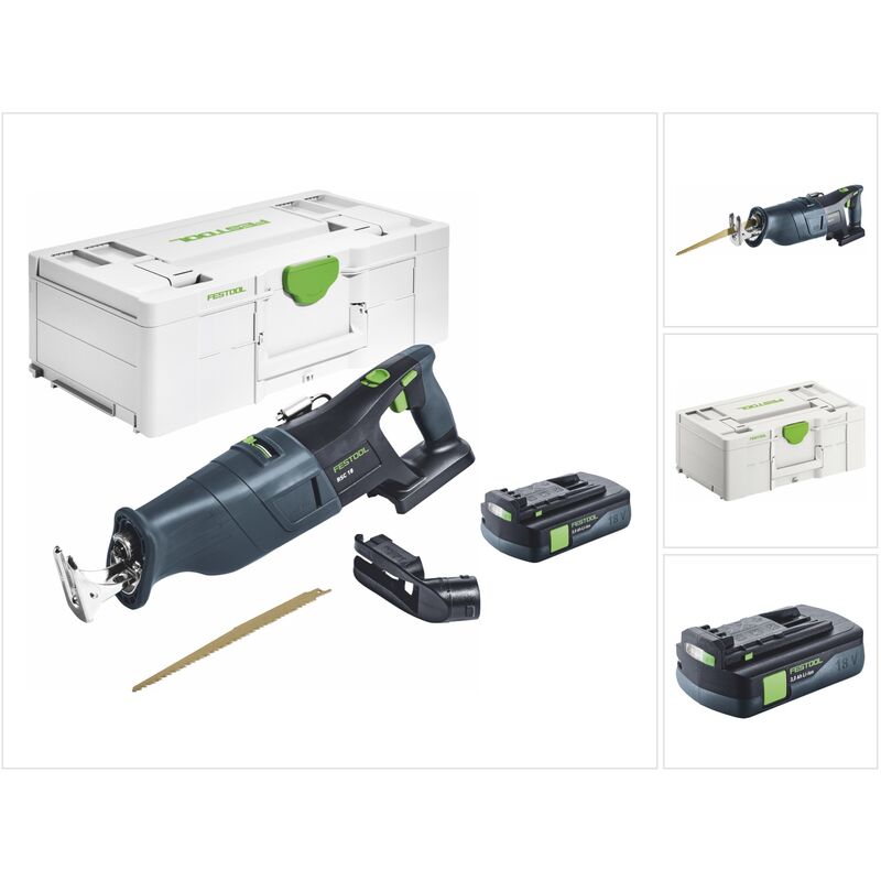 Rsc 18 EB-Basic Akku Säbelsäge 18 v Brushless + 1x Akku 3,0 Ah + Systainer - ohne Ladegerät - Festool