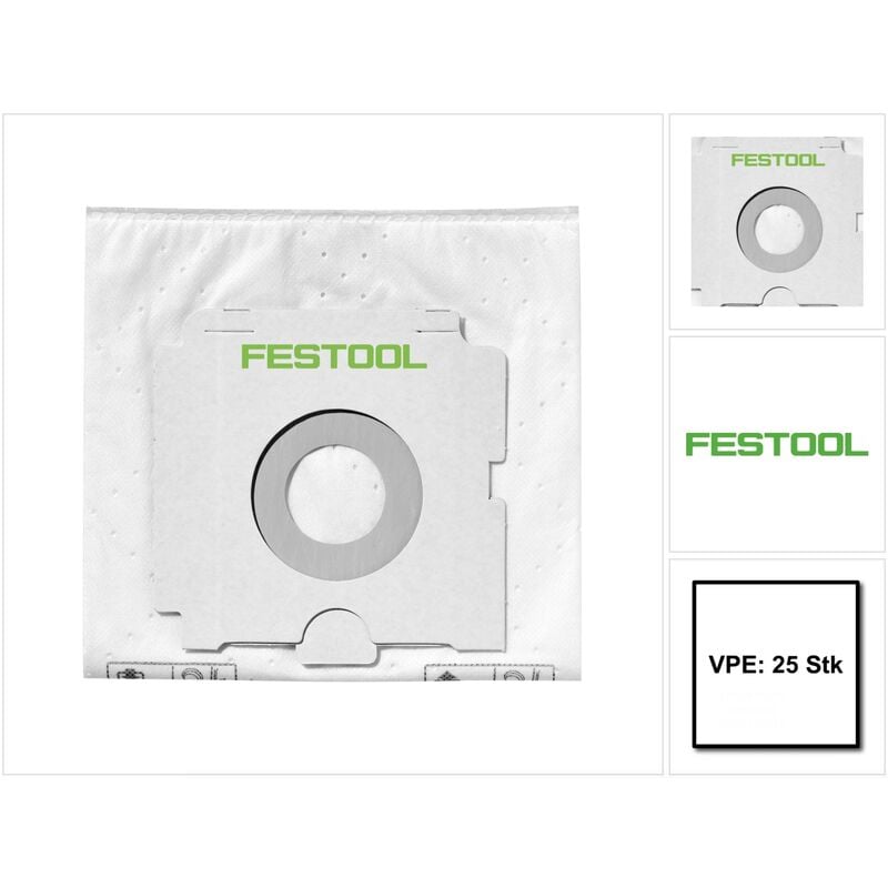 Selfclean Filtersack sc fis-ct 36/25 Set ( 5x 496186 ) für ct 36 Absaugmobil - 25 Stück - Festool
