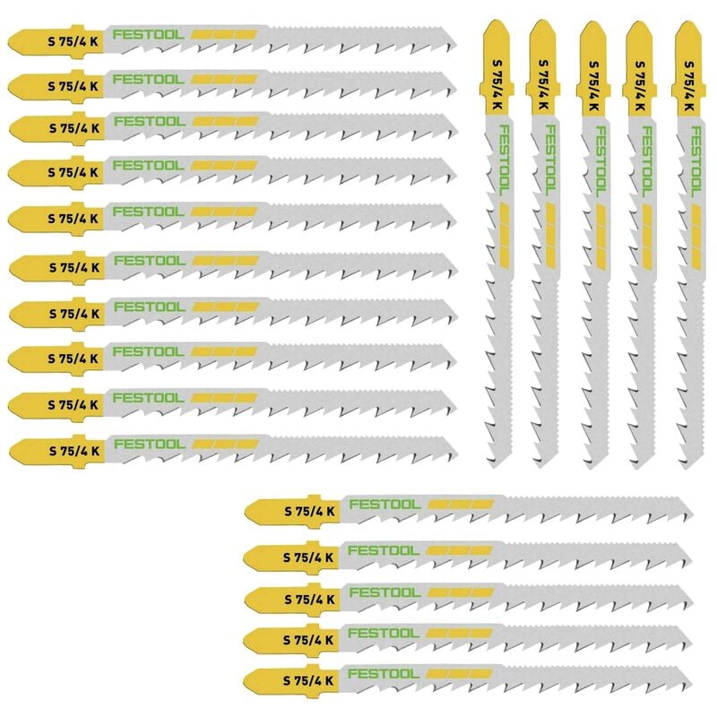 Stichsägeblatt s 75/4 K/20 wood curves, 20 Stück - Festool