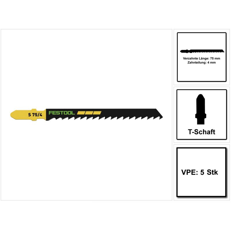 Stichsägeblatt s 75/4/5 Wood Basic – 204305 - Festool