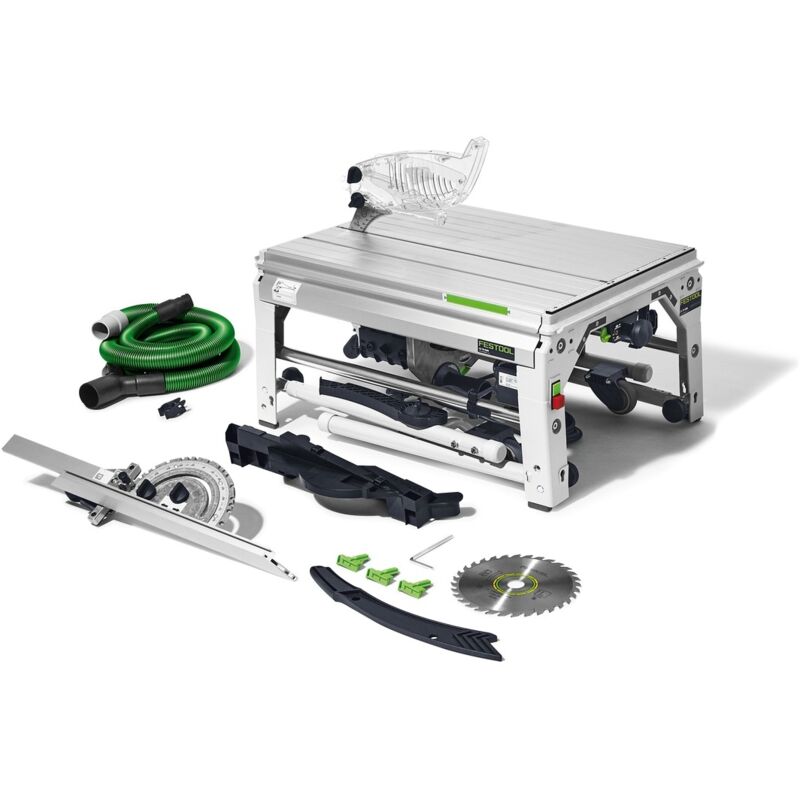 Tischzugsäge cs 70 ebg precisio, incl. 1x Kreissägeblatt, Absaug-Set, Zubehör, Karton - Festool