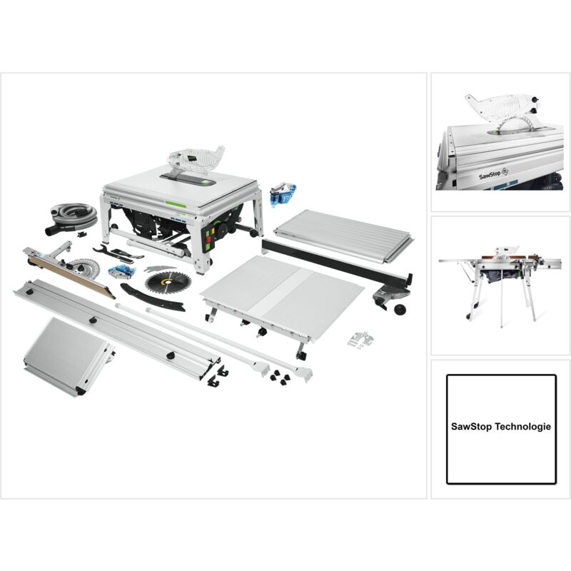 Festool TKS 80 EBS Set Tischkreissäge 2200 Watt 254 mm ( 575828 ) + 1x KT-TKS 80 Patrone ( 575851 ) SawStop Technologie