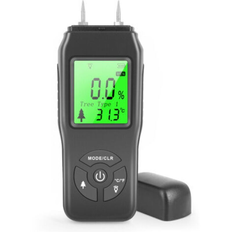 Feuchtigkeitstester für Brennholz mit LCD-Bildschirm, Feuchtigkeitsdetektor für Holzbaumaterialien Holz Holzwand Holzboden