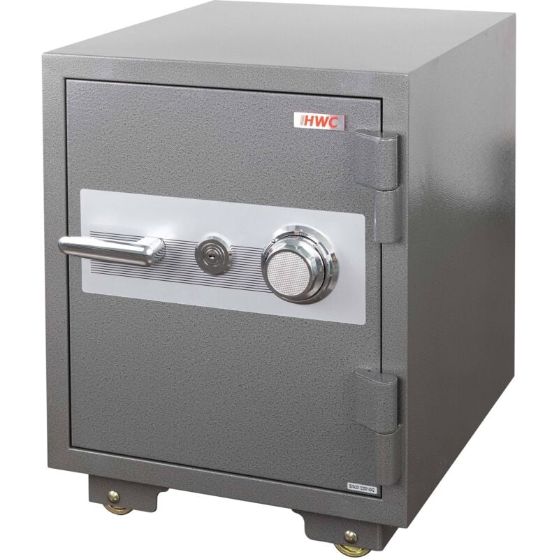 Tresor HHG-994, feuerfest (60min) Safe Geldschrank Doppelbolzenverriegelung, 72kg Metall 60x46x47cm 39L grau