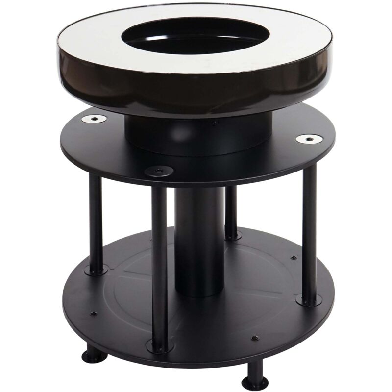 HHG - Feuerschale mit Grill 864, Feuerstelle Grill bbq, Grillplatte Ablagefläche, Stahl Edelstahl Emaille ø 56cm schwarz