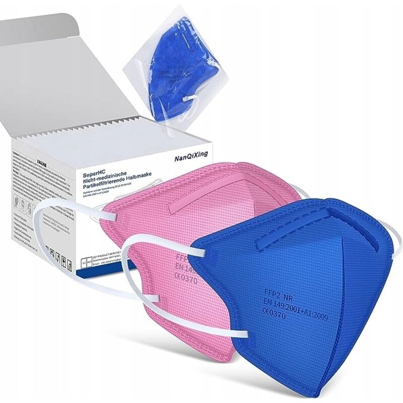 FFP2 Schutzmasken 20 Stück Blau und Pink Hochwertig