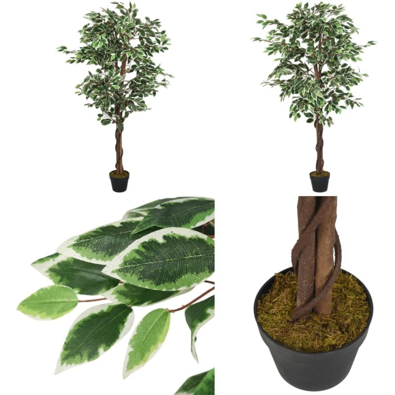 Ficusbaum Künstlich 1008 Blätter 180 cm Grün - Kunstfischebaum - Dekorative Pflanzen - Indoor Pflanzen - Grünpflanzen - Topfpflanze - Home & Living