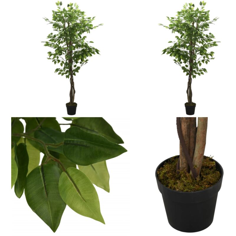 Ficusbaum Künstlich 1008 Blätter 180 cm Grün - Künstlicher Ficusbaum - Fikusbaum Indoor - Pflanzen Dekor - Grüne Pflanze - Kunstpflanzen - Home &