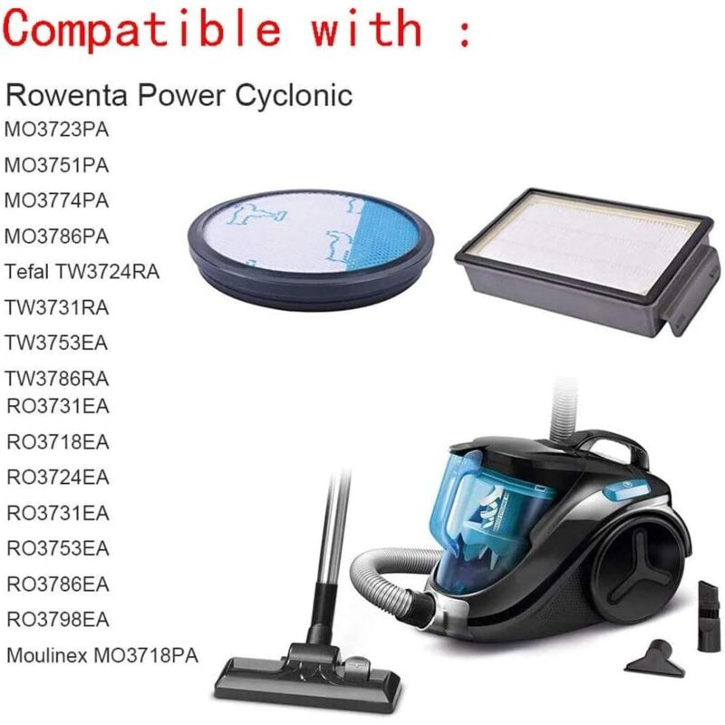Filter for Rowenta ZR005901 Moulinex Tefal Compact Power Cyclonic Rowenta RO3731EA, RO3753EA, RO3786EA Vacuum Cleaners