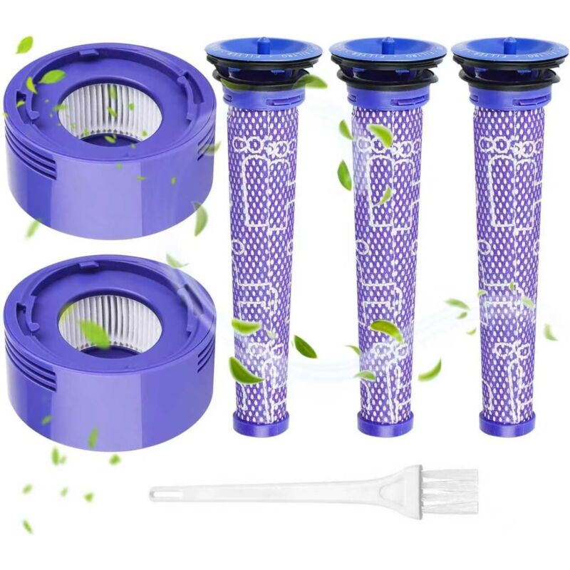 Filter für Dyson V7, V8 Animal und V8 Absolute Akkustaubsauger – 3 HEPA-Nachfilter & 2 Vorfilter – Ersatz für Teile 965661-01 & 967478-01