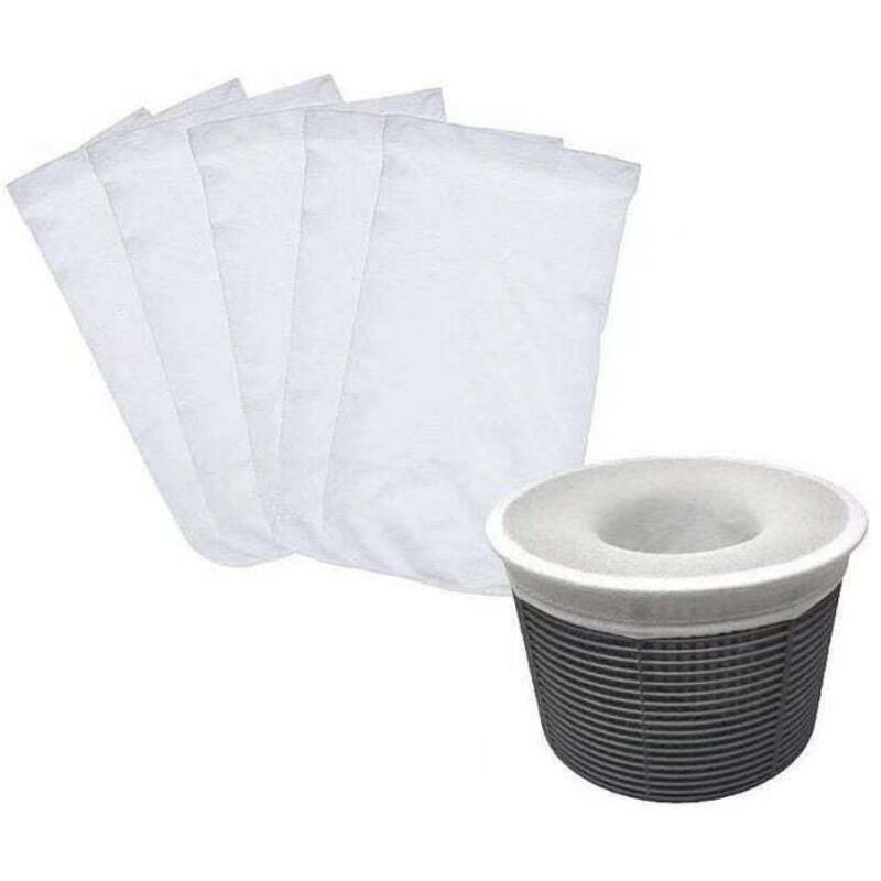 Pool-Skimmer-Socken, 5 Stück Pool-Skimmer-Socken, wiederverwendbar für Skimmer-Korb, Pool-Filtersocken, Skimmer-Socken zum Auffangen von Pollen,