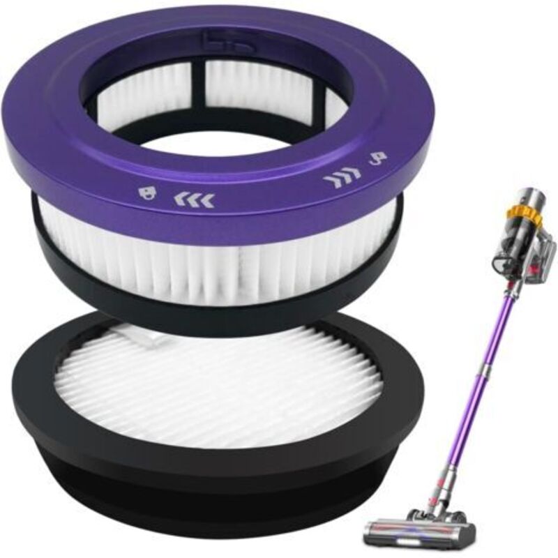 Filterersatz-Kit kompatibel mit Anyson Stars 5 Staubsauger 45000Pa/550W/70min kabellos, waschbar und wiederverwendbar, 1 Vorfilter, 1 Nachfilter