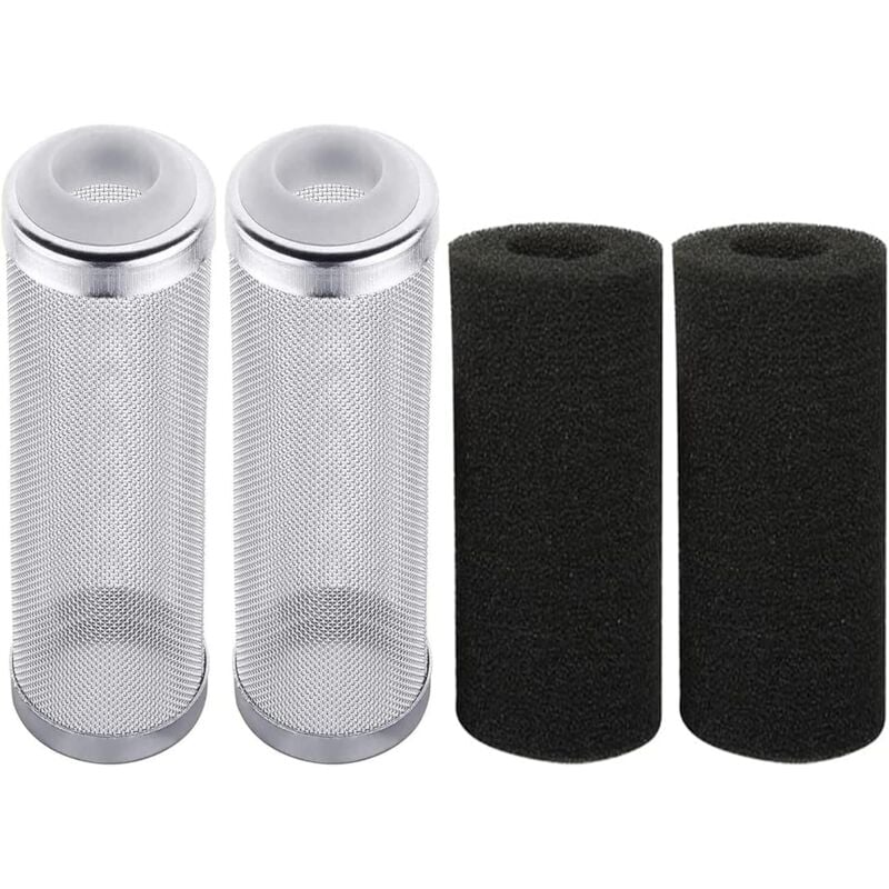Memkey - Filterschutz, Netzschutz, Edelstahl, Aquariumfilter, Filtereinlassschwamm, 16 mm, Filterschutz, Filterschutz mit Filterschwamm für kleine
