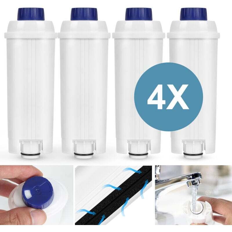 Wasserfilter für Delonghi Ersatz für DeLonghi DLS C002 ECAM ETAM EC680 EC800 Kaffeevollautomat Espressomaschine 4×