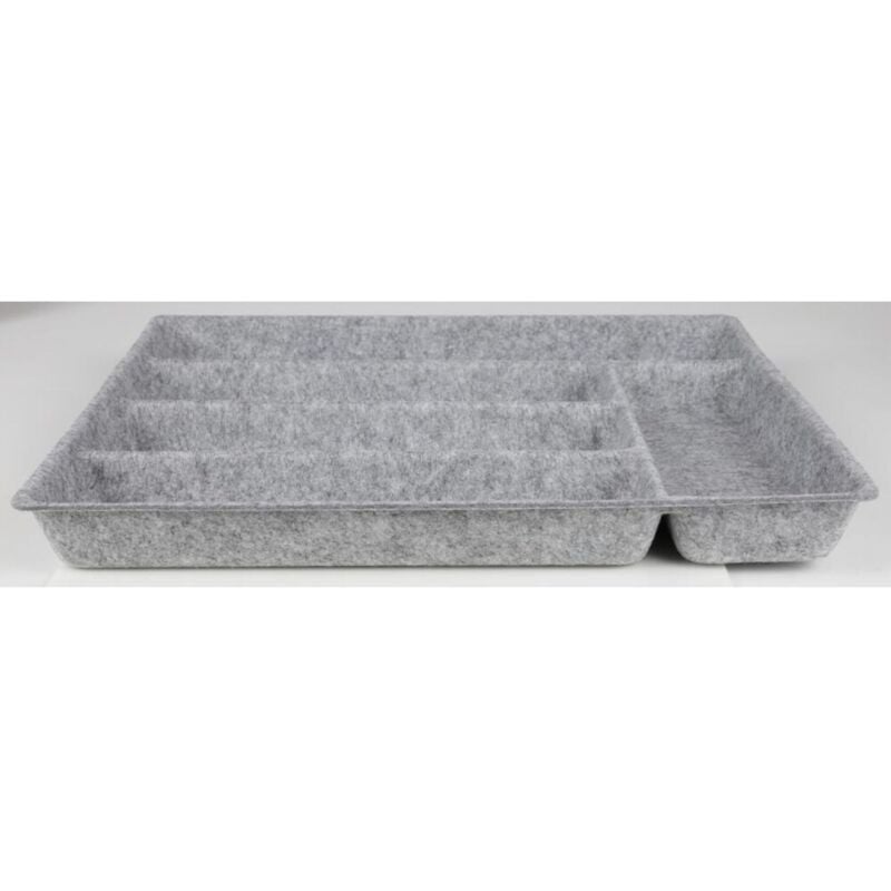 Buri - Filz Schubladeneinsatz Grau Organizer Grau Kiste Korb Regale Box Ordnung Teiler