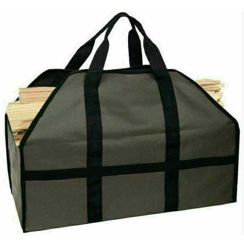 Linghhang - Filztasche 61 x 29 x 45,5 cm mit Tragegriff zum Transportieren von Holz, Spielsachen, Zeitungen, Einkäufen usw. (Hellkhaki)