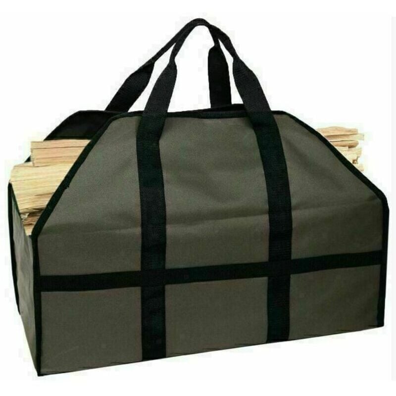Filztasche 61 x 29 x 45,5 cm mit Tragegriff zum Transportieren von Holz, Spielsachen, Zeitungen, Einkäufen usw. (Hellkhaki)