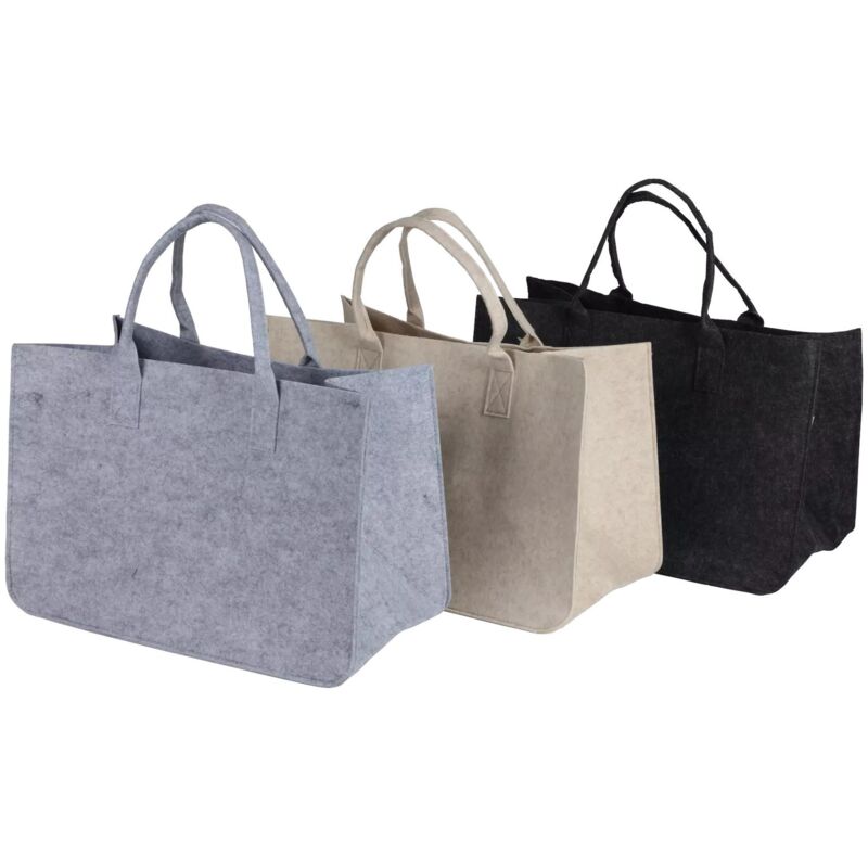 Buri - Filztasche Kamin Brennholz Korb Tragen Shopper Aufbewahrung Einkäufe Zeitungen
