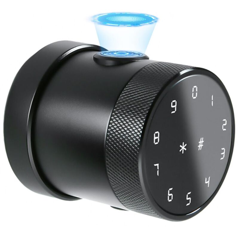 Zoternen - Fingerabdruck-Türschloss, 5-in-1-Türknauf mit Tastatur, Intelligenter Türknauf mit Tastatur für Zuhause, Schlafzimmer, Wohnungsbüros und