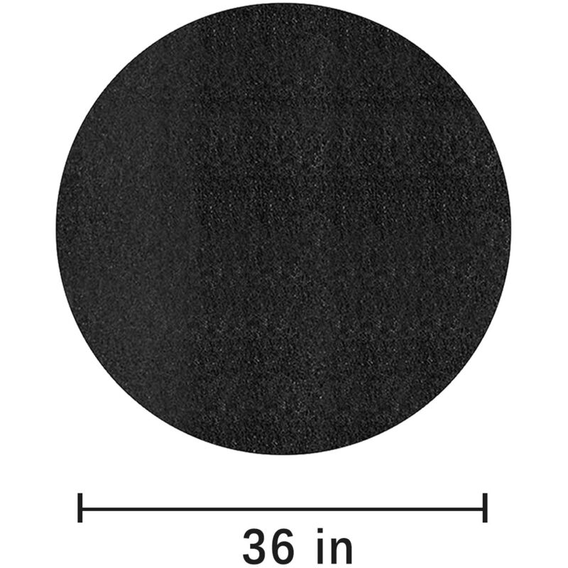 Fire Mat Fire Mat Outdoor Furnace Brazier Insulation Mat Black Round Fire Retardant 36 Inch
