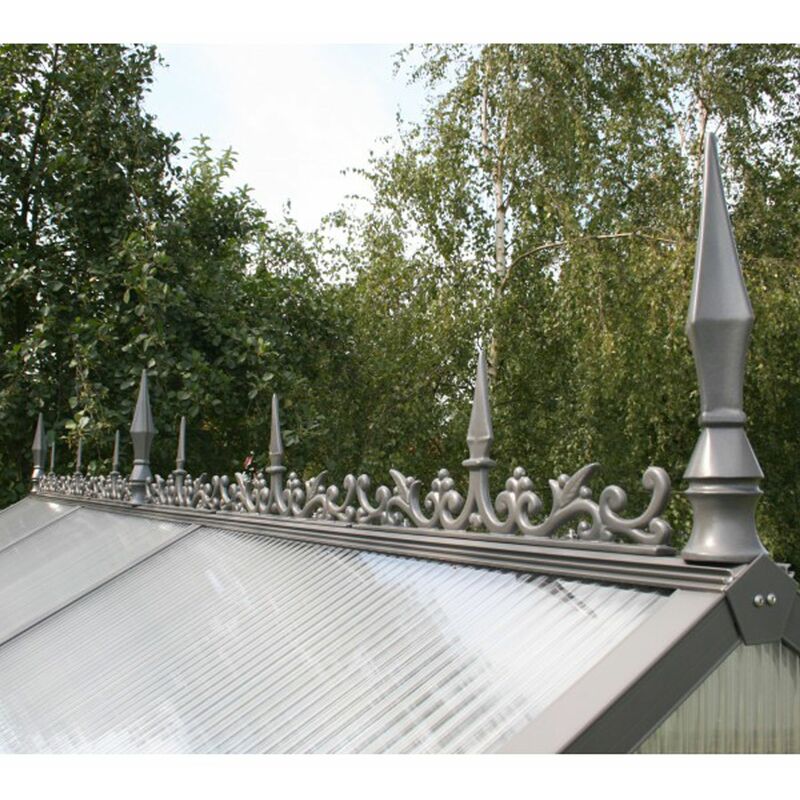 Firstverzierungen für Gewächshaus Typ ii, Farbe passend zum Gewächshaus (außer Flora), blank - KGT