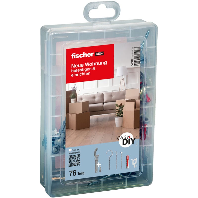 Neue Wohnung easyDIY Box + Schraube (76 Teile) - Fischer