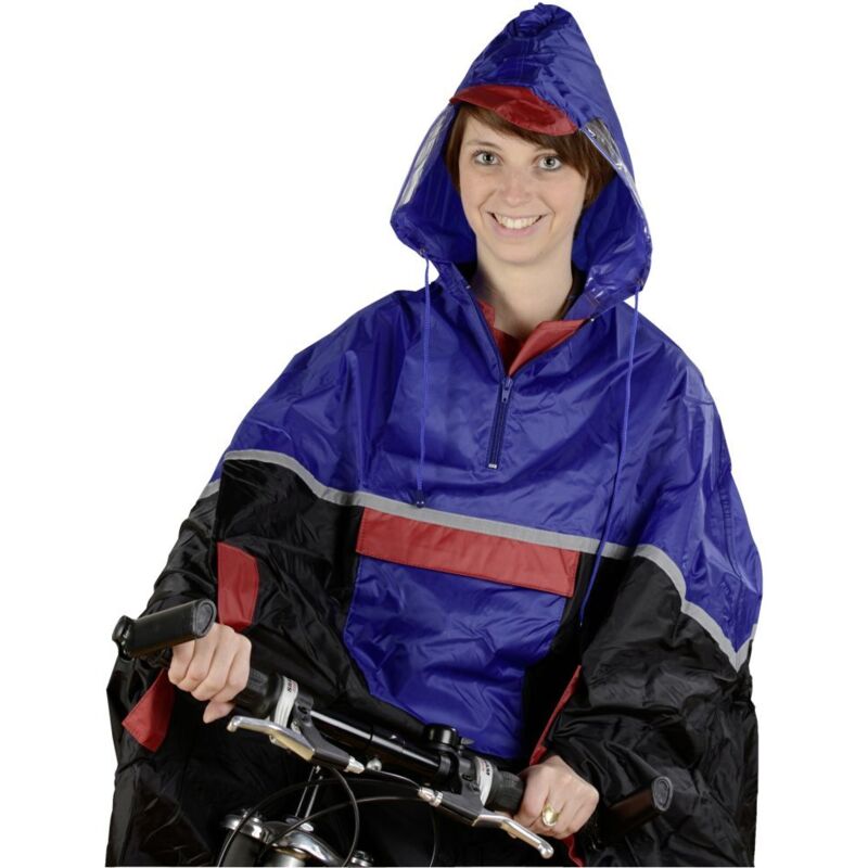 Fischer Regenponcho Deluxe mit Reflexmaterial Fahrradzubehör