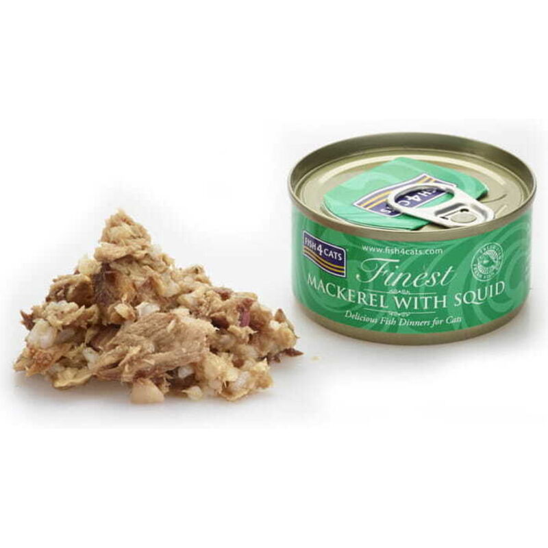 Fish4Cats - Makrele mit Tintenfisch - Katzenfutter Nass 70g