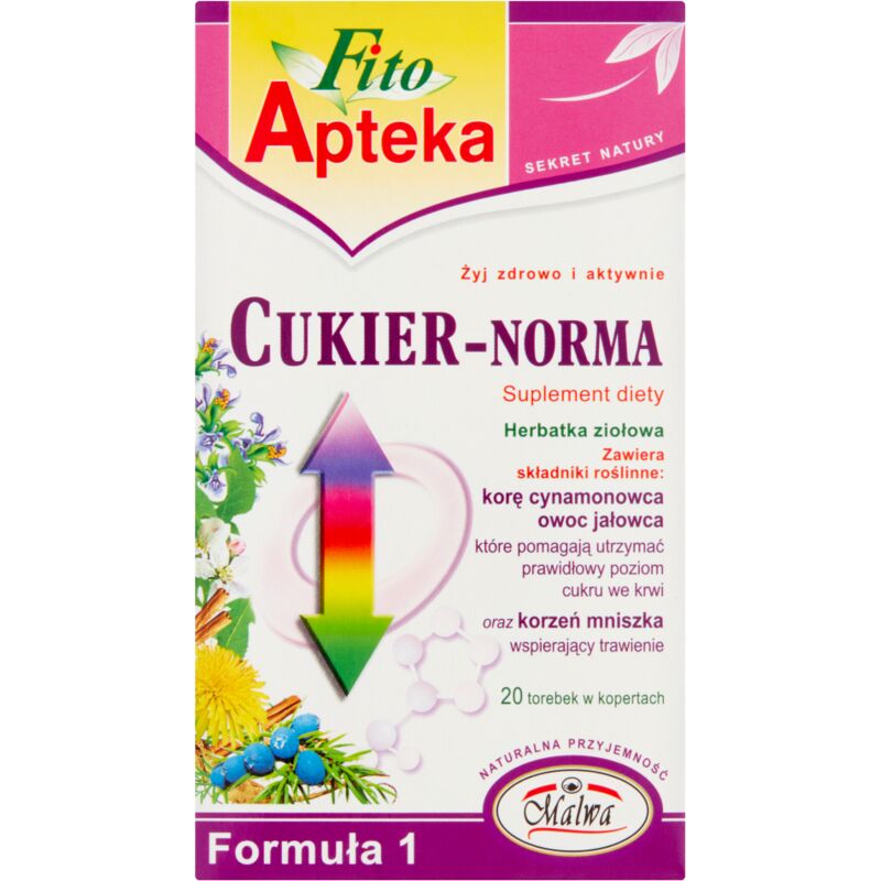 Fito Apteka Nahrungsergänzungsmittel Kräutertee Zucker-Norma 40 G (20 X 2 G)